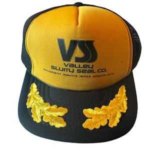 Vintage Valley Slurry Seal Co Construction Captain Trucker Baseball Hat Men’s OS